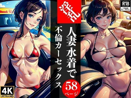 【淫乱人妻水着で不倫カーセックス】AI美女LABO.5