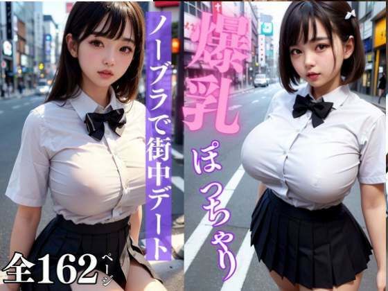 【ノーブラ爆乳ぽっちゃり美女と街中デート】グラビア館