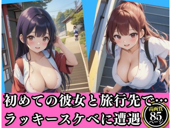 【初めての彼女と旅行先で待ち合わせしたらラッキースケベに遭いました…。】リアルAI美女