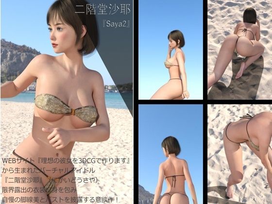 【【Dars200】★cmp2024-1『理想の彼女を3DCGで作ります』から生まれたバーチャルアイドル「二階堂沙耶（にかいどうさや）」のグラドル撮影風写真集:Saya2】Libido-Labo