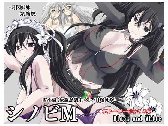 【シノビM雪不帰（伝説忍装束＋81の日爆乳祭）＋月閃姉妹（乳籍祭）】Black and White