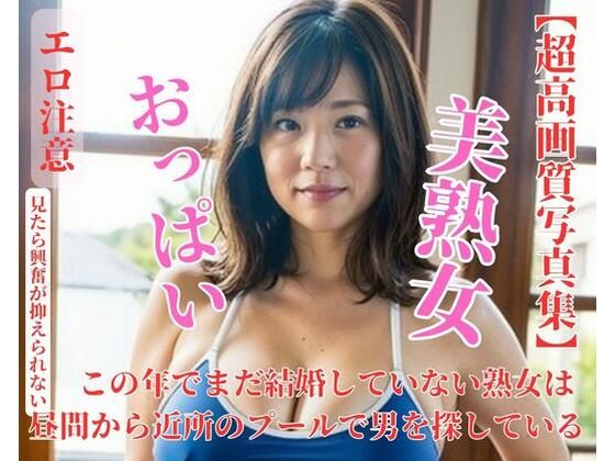 【この年でまだ結婚していない熟女は昼間から近所のプールで男を探している】C