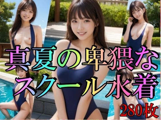 【真夏の卑猥なスクール水着】山と撫でシコシコ